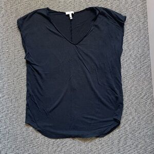 Joie Navy V-Neck Blouse